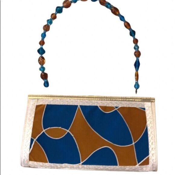 Art Styles Vintage Bag With Beaded Handle - Picture 1 of 7